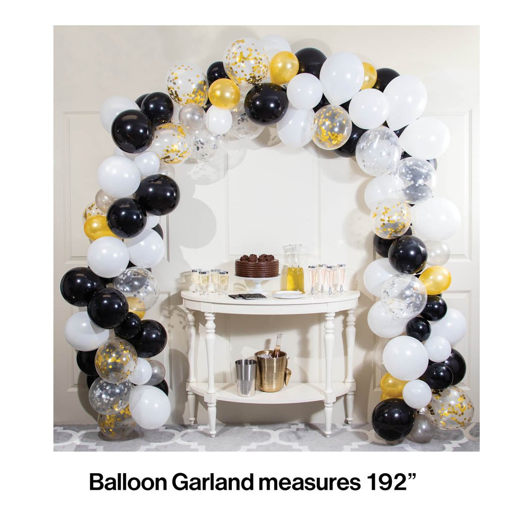 Creative Converting Black and Gold Balloon Garland Kit 16ft.