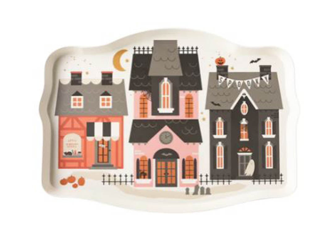Haunted Village Bamboo Fiber Tray